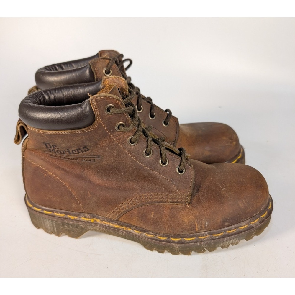 Vtg Dr. Martens 939 Ben Y2K Brown Leather Boots Women's Size UK 6 US 8 England